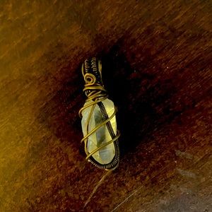 Handmade wire wrapped quartz